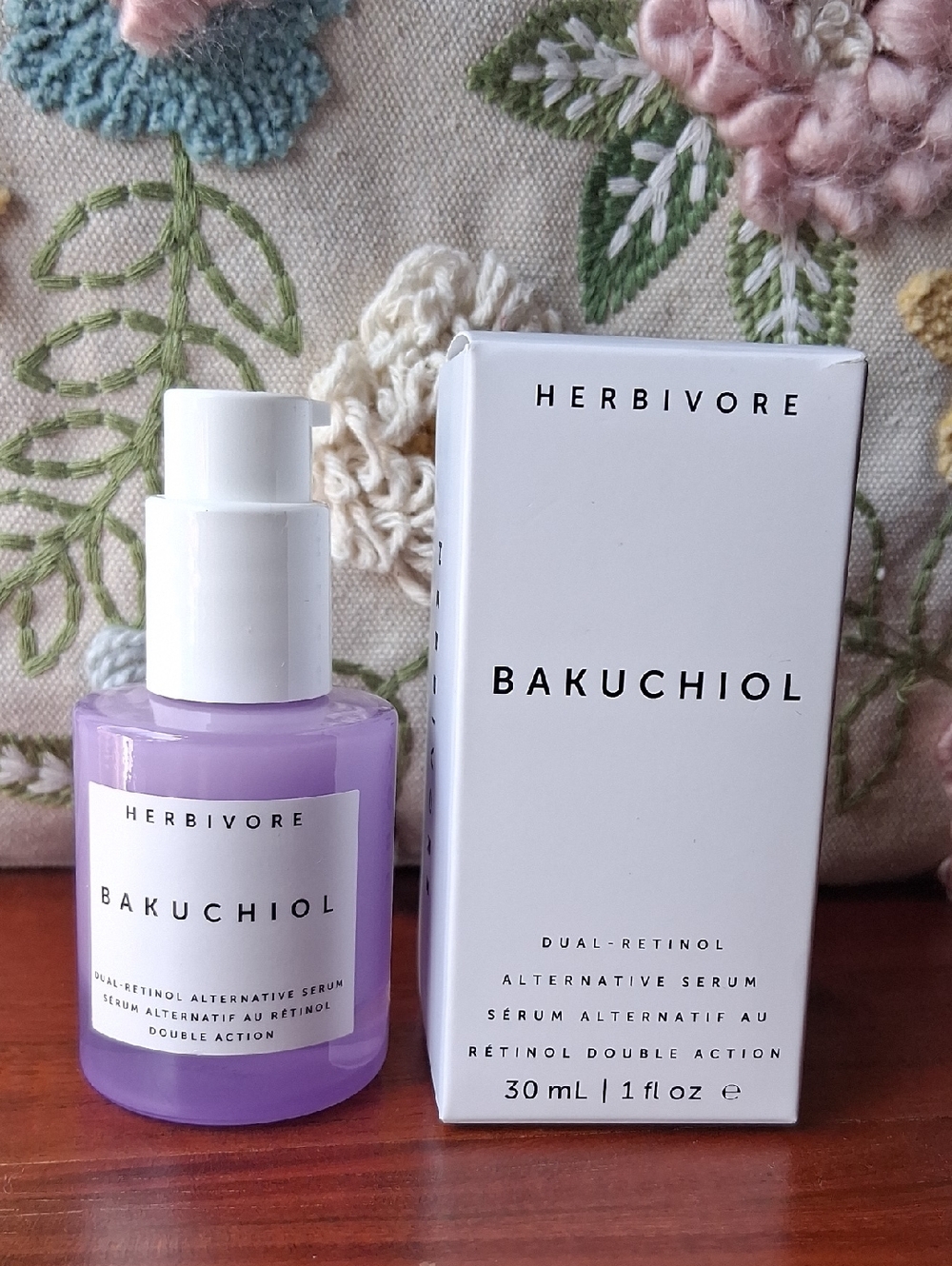 Herbivore Botanicals Bakuchiol Serum in Purple and White